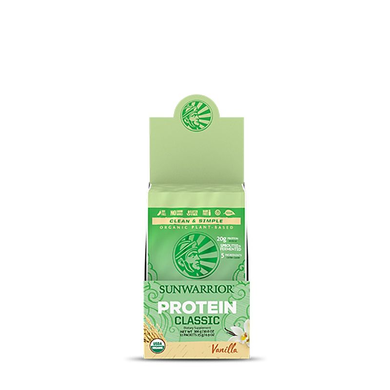 SUNWARRIOR - PLANT BASED CLEAN & SIMPLE PROTEIN - CLASSIC - 12x25 G
