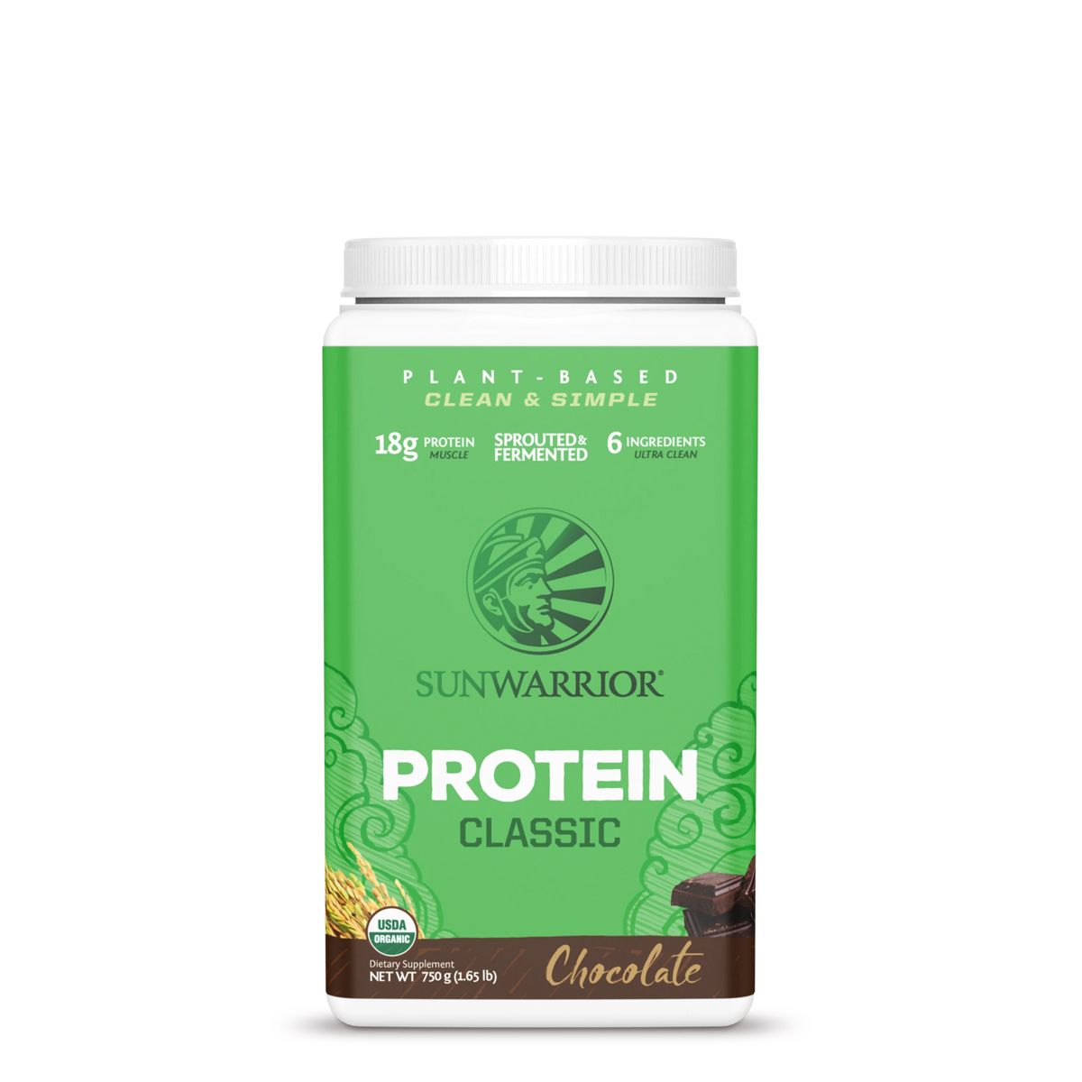 SUNWARRIOR - PLANT BASED CLEAN & SIMPLE PROTEIN - CLASSIC - 750 G