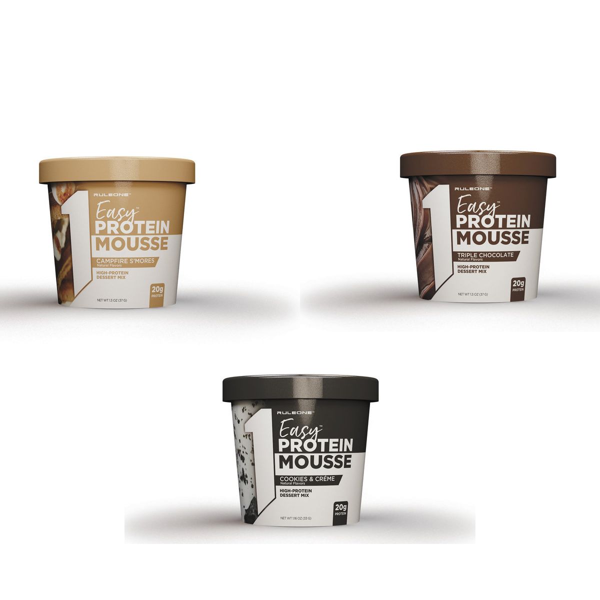 RULE1 - EASY PROTEIN MOUSSE - HIGH PROTEIN DESSERT MIX - 6x37 G